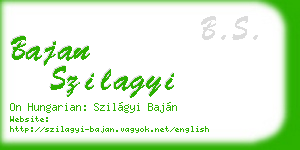 bajan szilagyi business card